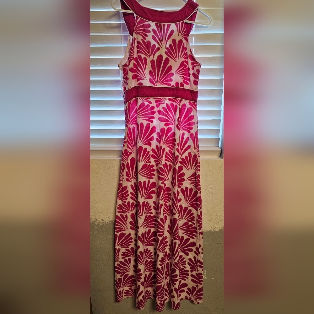 belk Pink and White Floral A-Line Maxi Dress (Item#104) - Picture 3 of 16
